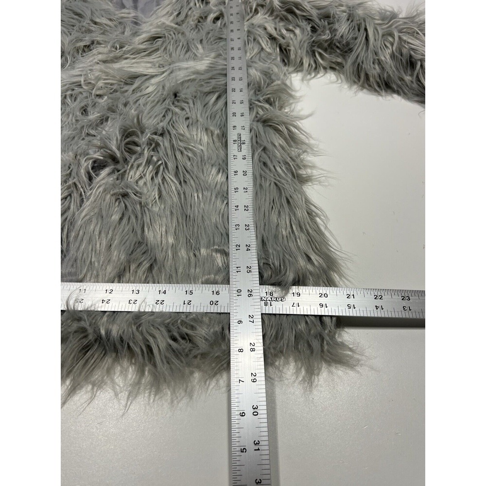 Wenxi Women's Faux Fur Jacket Gray Size M - Picture 6 of 8